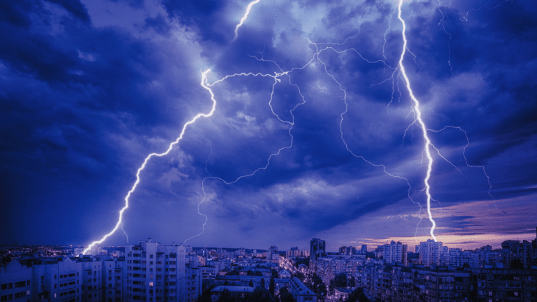 Lightning Storm in city